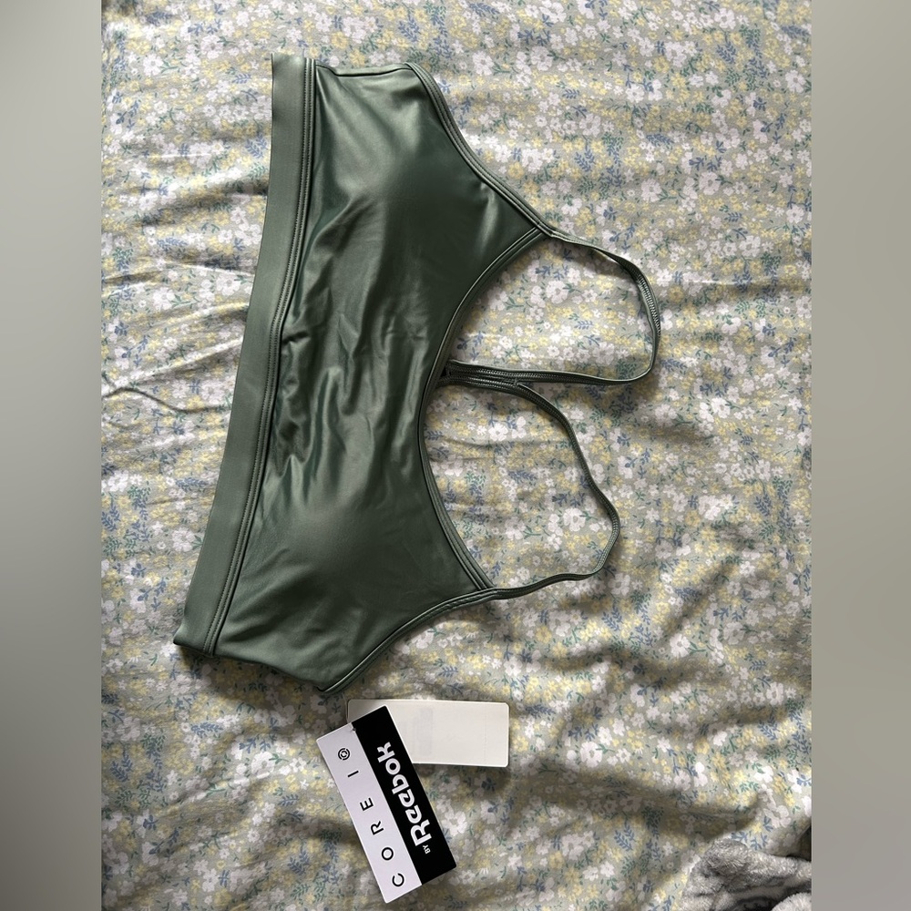 Reebok olive green Sports Bra size L